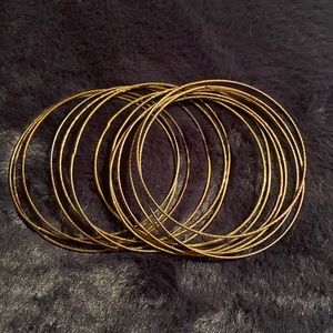 Brass coloured bangles